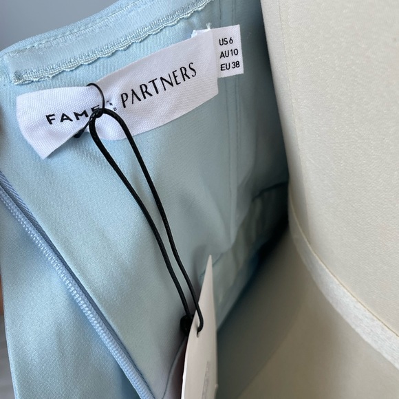 Fame and Partners Dress- baby blue strapless midi - Picture 5 of 7